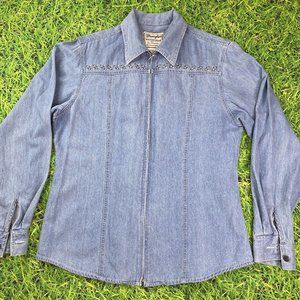 Wrangler Western Wear for Women 100% Cotton Lightweight Shirt Jacket size medium